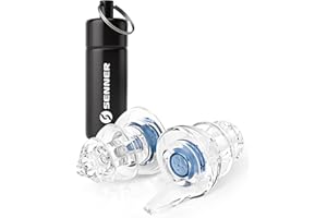 Senner ® MusicPro Soft | Ear Protection for Concerts, Music, Disco, Festivals - Extra Soft Earplugs, Blue/Transparent - with Aluminum Case
