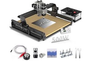 Fresadora CNC, HomdMarket 4540 E1, fresadora de grabado de 3 ejes de 500W para el corte de madera, metal, acrílico y nylon