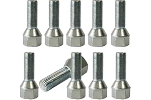 TRACER 10 tornillos de rueda, M16 x 1,5, 40 mm, HEX24, compatibles con Peugeot, FIAT, Citroen