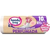 Handy Bag 10L Heavy Duty Triple Layer Trash Bags, Leakproof, Self-Closing, 100% Recycled Plastic, Pack of 12
