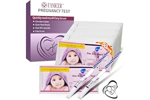 YAGASPANTERY 50 Pezzi Test di Gravidanza Precoce,Pregnancy Test,Tests di Gravidanza Ultrasensibili,Tests Gravidanza 10mIU/ml,Unità di Gravidanzas Confezionate Singolarmente,Risultato Rapido