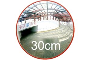 DICN Indoor Convex Mirror 30cm 12 Inch Traffic Road Security Curved Polycarbonate for Shops Store Parking Workshop Supermarket Wide Angle