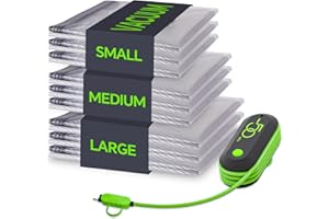 Vacbird Vacuum Storage Bags, 9 Pack Space Saver Bags with Electric Air Pump, Double Zip and Airtight Valve for Travel