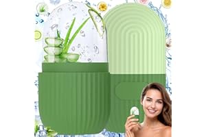 ADLUH Eisroller Gesicht, Ice Roller Gesicht, Silikon Ice Roller, Face Ice Roller, Wiederverwendbar Ice Roller Gesicht für Glatte Augen, Pore Verkleinern, Erhellen Haut (green)