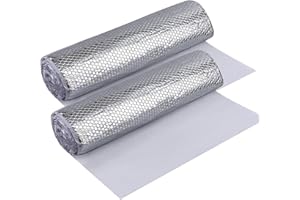 Pamatio 2 Roll 50cmx 4m = 24 sq.ft Butyl Car Sound Deadening Mat,2mm Self-Adhesive Automotive Sound Deadener,Sound Insulation Foam Mat,Noise Insulation and Damping Mat