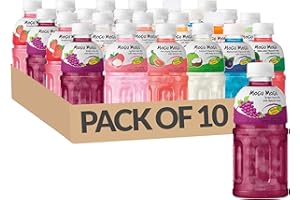 PICK N SAVE MOGU MOGU Real Fruit Juice with Nata De Coco 320ml | Random Flavours Selected (10 Bottles (Any Random))