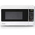 TOSHIBA 20 Liter 800W Digital Solo Small Microwave With 11 Power Levels, One-touch Express Cook with 6 Preset Recipe, Defrost, Digital Display, Perfect for 9'' pizza, Easy Clean, White- MM-EM20P(WH)