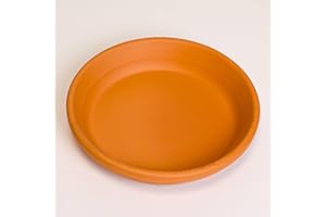 CERAMICA DE ARGONCILHE Plato de Maceta de Terracota Artesanal de 42 cm de diámetro con Acabado Liso, Diseño Clásico para Decoración de Interiores y Exteriores. Ideal para Plantas de Mediano Tamaño