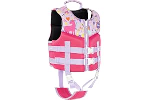 PROTAURI Kids Swim Vest Float Jacket - Boys Girls Neoprene Swimming Jacket Toddlers Floation Swimwear for Learn to Swim Age 2-9 Years/50N