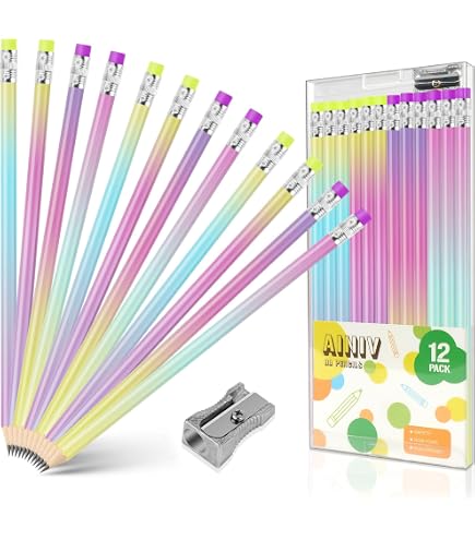 SKAMORI 60 Pezzi Matite con Gomma Gadget Compleanno bambino, 30 Gomme da Cancellare Divertenti per bambino