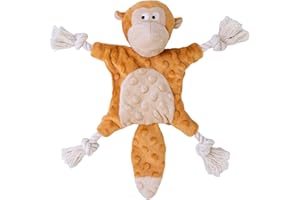 SHARLOVY Hundespielzeug ohne Füllung, für aggressive Kauer, quietschend, mit Seilknoten, Beinen, Plüsch-Kauspielzeug für Welpen, zum Zahnen, langlebiges interaktives Hundeseil für mittelgroße und