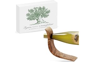 Figura Santa - Weinhalter LaOla - Flaschenhater sanft geschwungener Bogen aus feinstem Olivenholz Größe 24 x 8 cm Guter Wein - stilvoll serviert