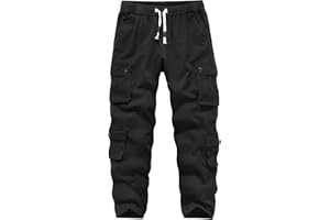 APTRO Herren Cargo Hose Camouflage Freizeithose Elastische Taille Arbeitshose Lange Baumwolle Jogginghose mit 8 Tachen LT23