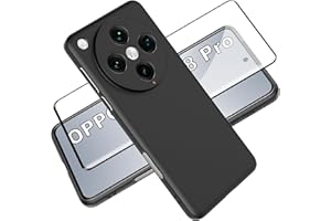 TIEEYIVV Etui do OPPO Find X8 Pro Cover, szkło hartowane folia ochronna obudowa obudowa matowa cienka miękka TPU osłona chroniąca przed upadkiem - czarna