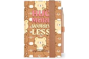 Legami - Agenda photo double quotidien Mini 2026, Teddy Bear, 12 mois, carnet d'adresses et crayon inclus, fermeture avec élastique, de janvier 2026 à décembre 2026, en papier FSC certifié, 7x10 cm