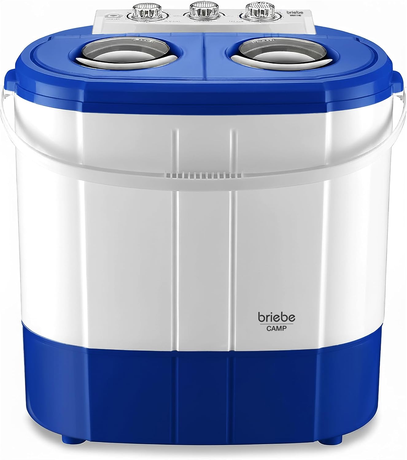 briebe Camp Mini Portable Washing Machine with Spin, Camping, Clothes Capacity 3 kg, Ideal for Travel, Caravans, Campers, Mot