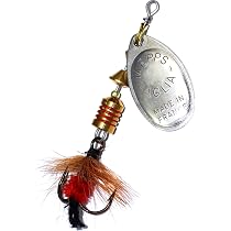 Cuillère Tournante Mepps Aglia N°2 - 4,5g - Argent Mouche Rouge - Ovale Pour Pêche Truite, Perche, Brochet
