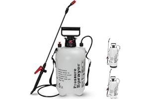 MY GARDEN OUTDOOR LIVING My Garden 5 Litre Sprayer Pump - Weed Killer Pressure Sprayer Pump Action - High Pressure Long Reach Sprayers - Ideal For Spraying Water Fertiliser Herbicides Pesticides Preservative & Detergent