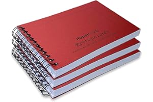 HABERCRAFTS Tarjetas de revisión, tarjetas de estudio de libro de revisión, tarjetas de estudio, tarjetas de registro de libro, tarjetas flash forradas para tarjetas flash encuadernadas en espiral para exámenes,