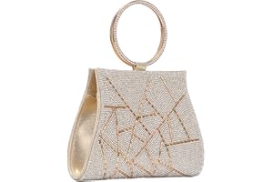 EVEOUT Elegante Carteras de mano y clutches con cristales para mujer Bolsos bandolera de noche para Banquete fiesta de bodas