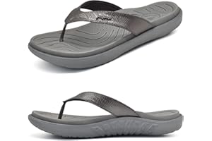 jiajiale Chanclas Mujer Moda Ortopedicas Comodas Piel Tela Sandalias de Dedo Verano Cool Playa Piscina Flip Flop Ligera Abierta Chancletas Antideslizante Goma Suela