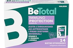 Be-Total Immuno Protection Integratore Alimentare di Vitamine B, Echinacea e Acerola, Supporta le Difese Immunitarie, Gusto Agrumi, Senza Glutine e Senza Lattosio, 14 Bustine