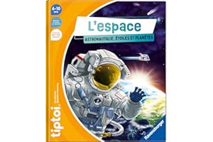 Ravensburger - tiptoi® - Livre interactif - L’espace - Astronautique, étoiles et planètes- Jeu éducatif électronique, sans écran - A partir de 6 ans - version française - 13099048
