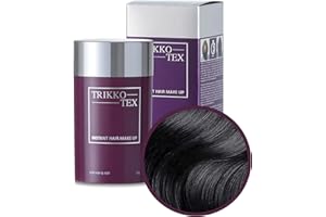 T-Tex Srl Trikko Tex - Fibre 100% naturali in cellulosa per capelli diradati e sfibrati - correttore per la perdita dei capelli - Unisex (uomo e donna) - volume capelli istantaneo (Black)