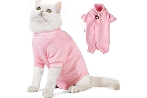 Dotoner Body pour Chat, Colerette Post-Op pour Chat, Anti-Léchage, Manches Longues, Protection Post-Chirurgie, Contre Maladies de Peau après Chirurgie