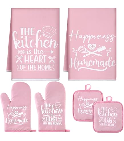ZNDUO Oven Mitts And Pot Holders Sets, Abstract Native Folk Lines Pattern Non Slip Cooking Oven Mitt