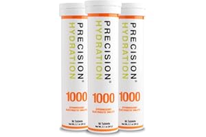 Precision Hydration Electrolyte Drink Multi-Strength Effervescent Tablets for Electrolyte (3 Tubes, 500mg/L - Yellow Tube)
