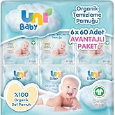 Uni Baby Baby Cleaning Cotton 6*60 Pieces