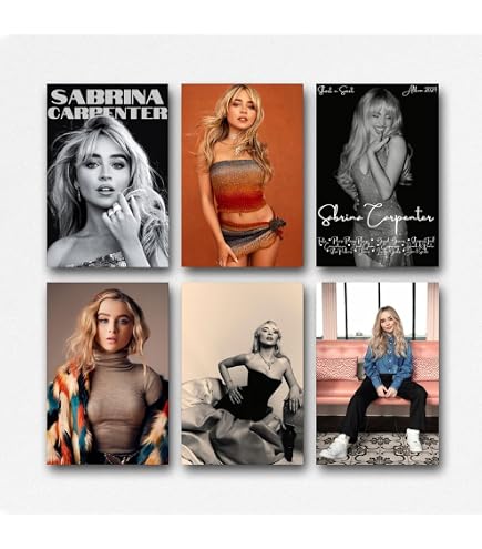Poster Sabrina Carpenter Décoration Murale - 30 X 45 Cm - Sans Cadre - Pour Chambre, Salon, Bureau - 5