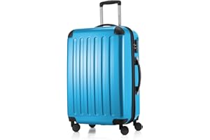 HAUPTSTADTKOFFER - Alex - Bagage Rigide Valise Moyenne, Trolley avec 4 Roues multidirectionnelles, 65 cm, 74 litres, Bleu Cyan