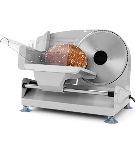 Trancheuse Électrique Sommertal 200W Inox - Lame Dentelée Et Lisse, Réglage 0-15mm Pour Pain, Charcuterie Et Fromage