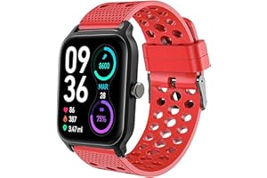 Blueshaweu Armband Kompatibel Für TOOBUR IDW13 / Gydom IDW13 / Woneligo W13 Smartwatch, Classic Sport Silikon Ersatz Uhrenarmband Für IDW13 1,8'' Smartwatch