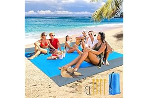 SUJAHHUJIQ Beach Blanket Sandproof, Large Picnic Blanket Waterproof 200 x 210cm for 5-8 Adults,Lightweight Foldable Beach Blanket Picnic Mat for Travel,Camping,Picnic,Hiking