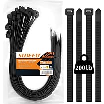 Weiße Kabelbinder Extra Lang – 750 Mm X 9,0 Mm, 20 Stück | Schwerlast-Kabelbinder Aus Nylon, UV-beständig
