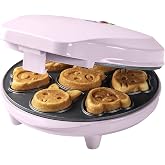 Bestron Waffle Maker for Mini-Cookies, Mini-Cookie with Animal Motif, Waffle Iron for Mini-Cookies, with Baking Pad and Non-S