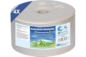 imima Mineralleckstein Pferd MultiVitamin BRONCHIAL Salzleckstein Set 4 x 3kg - Salzlecksteine für Pferde, Schafe, Ziegen, Wild und Rind - Salz Leckstein Mineralstein