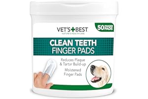 Vet's Best Hunde Zahnreinigungstücher 50 Stück, Weiß