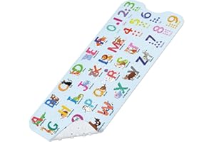 SHUCHING Tapis de Bain Antiderapant Enfant Alphabet, Tapis Baignoire Bebe Antidérapant 100 X 40 cm, sans BPA Lavable en Machine et Résistant à la Moisissure