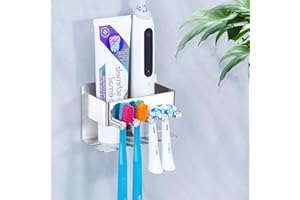 GGQ Portaspazzolino Elettrico, Porta Spazzolino da Muro, SUS304 Acciaio Inossidabile Porta Dentifricio, Porta Spazzolini Bagno, Porta Testine Portaspazzolini, Porta Spazzolini Elettrici Parete