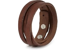 Skórzana bransoletka Simaru dla mężczyzn, ze skóry typu premium, wyprodukowana w Niemczech, możliwość regulacji wielkości oraz wyboru koloru: czarny, brązowy lub jasnobrązowy, OS, Skóra, Bez kamienia