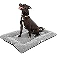 Dog Bed - Medium Washable Dog Crate Mattress | Comfortable Dog Cushion | Warm Dog Mat with Anti-Slip Bottom | Collapsible Dog Crate Bed | Puppy Mat Pad Blanket Dog Cats Bedding in Grey (76x53cm)