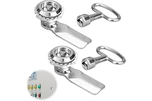 AJINACIOUS 2-Piece Electric & Gas Meter Box Lock with Triangle Key, Heavy-Duty Zinc Alloy Cam Lock for 3/4" Cylinder Length and Max 3/8" Panel Thickness – Waterproof, Rust-Proof, and Easy to Install