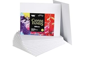 hhhouu Tela Artisti Pannelli per Pittura 20 X 25 CM(8" X 10 ")，Confezione da 14，Per Acrilici, Olio, e altre Tecniche Miste, Tele per Artisti HO-CB810