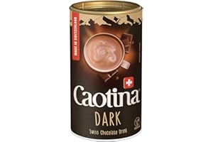 ‎CAOTINA Caotina Dark dunkle Trinkschokolade - Kakao-Pulver für heiße Schokolade mit 45% Kakaoanteil und dunkler Schweizer Schokolade - feinster Cacao nachhaltig und zertifiziert, 500g
