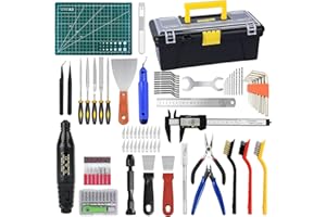 AOBOPLE 135PCS 3D Printer Tools & Accessories Kit,3D Printing Tool Set with Tool Box,3D Printer Accessory Including Nozzle Cleaning Kit,Electric Polishing Machine,Deburring Tool,Sanding Pens,Deburring Kit