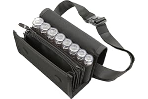 Monepass - Borsa da Cameriere qualità PREMIUM dedicata ai PROFESSIONISTI per uso Intensivo - Cambiamonete Trasparente e Graduata - Chiusura Magnetica HD - Ideale per Cameriere